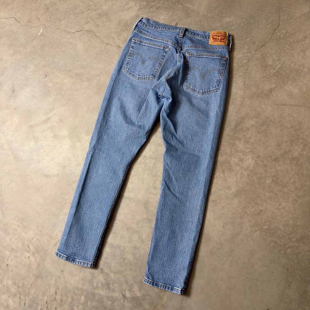 Levi's 501 Original Fit Jeans Mens 28x28 Light Blue Straight Leg Baggy Heritage - Picture 2 of 6